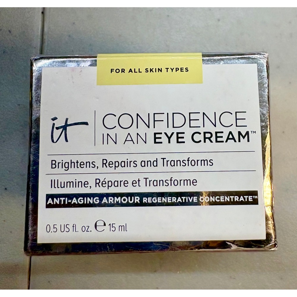 NEW IT Cosmetics Confidence In An Eye Cream 0.5 fl oz / 15 ml Made in Korea